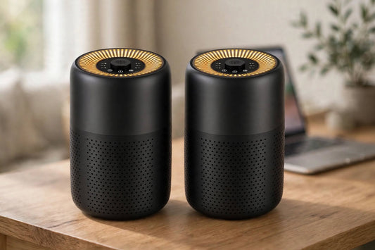 Black Desk Air Purifier with Aroma Therapy & Night Light- (pack of 2)